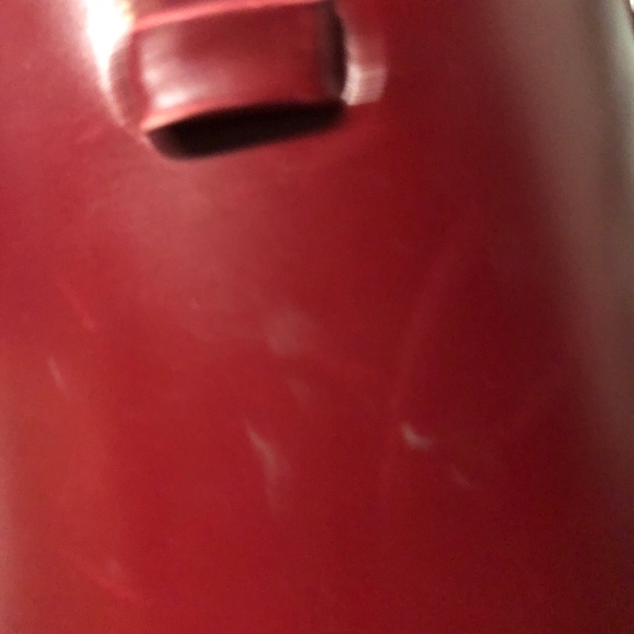 Vintage Brand Theodor California Cute Leather cylinder "can" Red Handbag Purse. - Picture 6 of 6